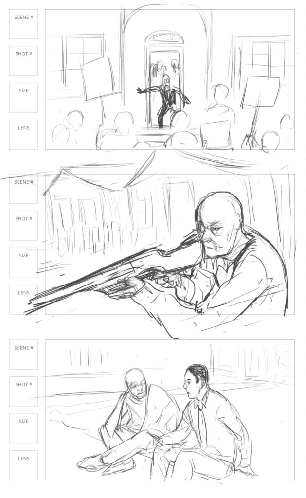 storyboard art for zombie movie nyc