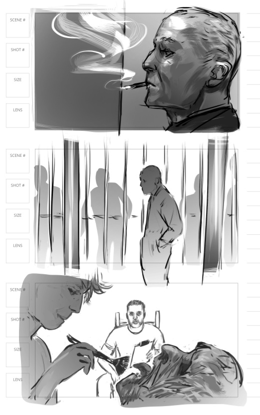 storyboard art for zombie movie